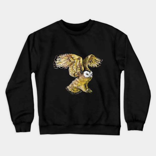 Flying Owl Crewneck Sweatshirt by JoRepetto